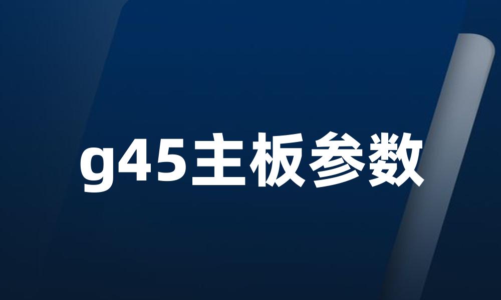 g45主板参数