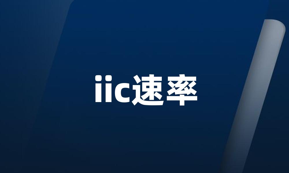 iic速率