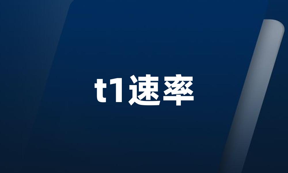 t1速率