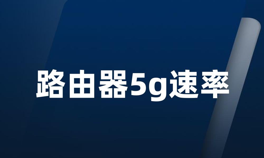 路由器5g速率