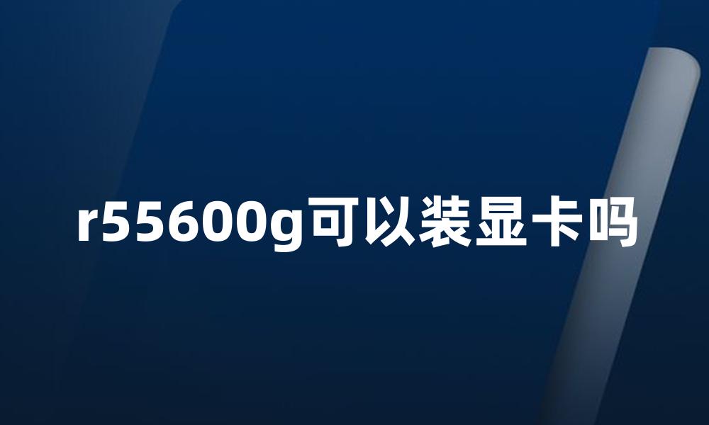 r55600g可以装显卡吗