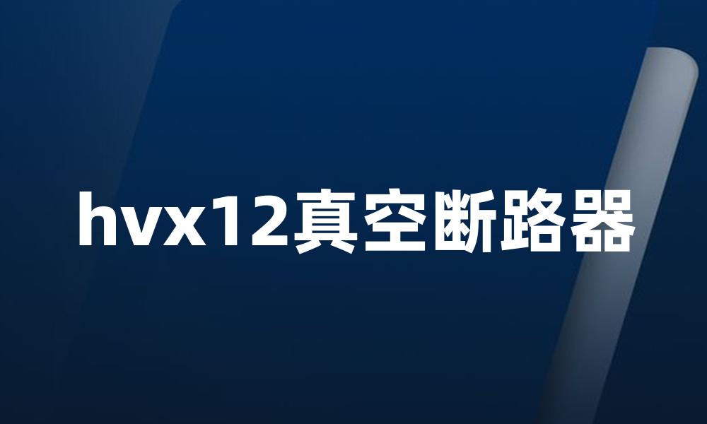 hvx12真空断路器