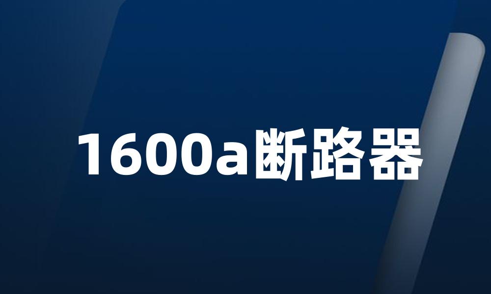 1600a断路器