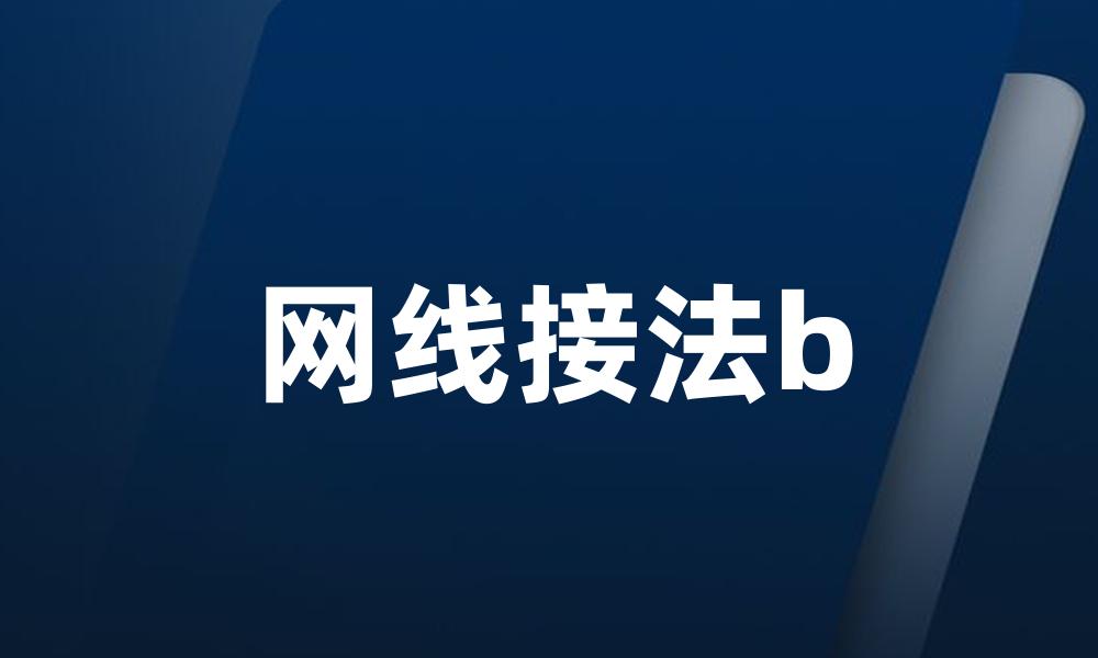 网线接法b