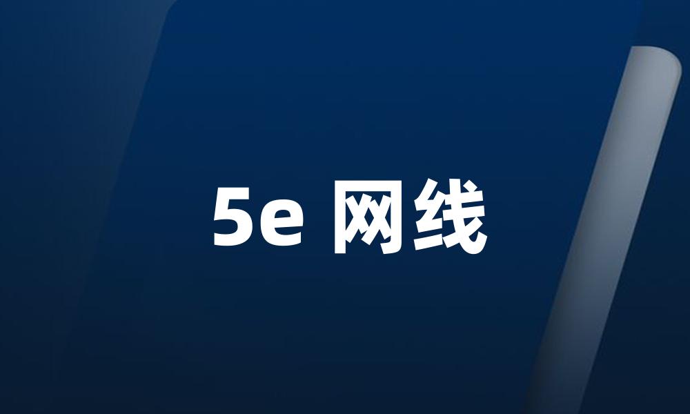 5e 网线