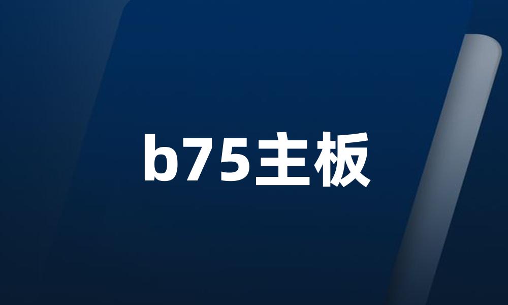 b75主板