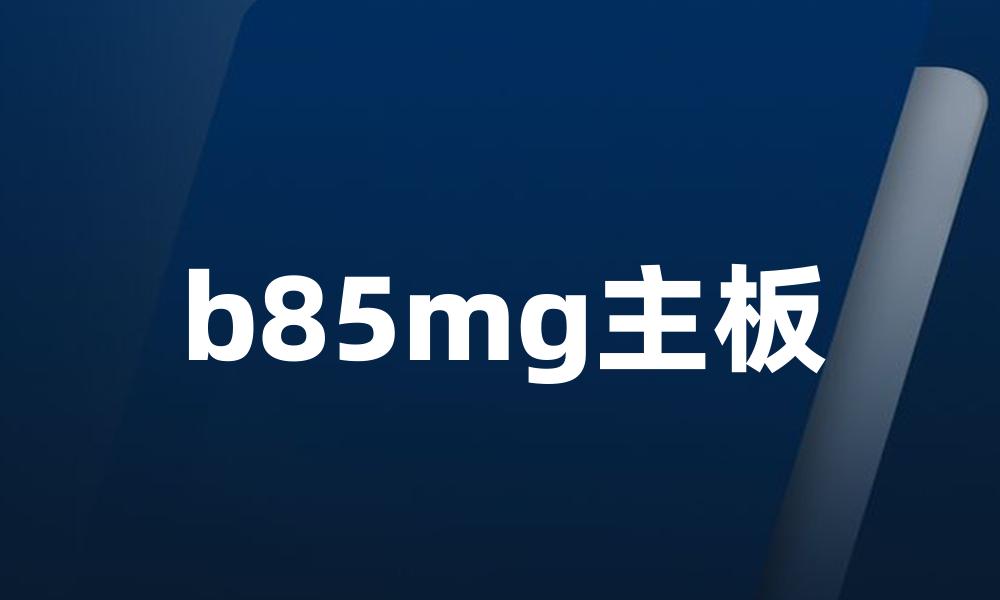 b85mg主板