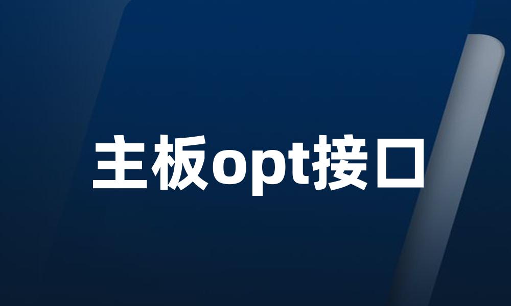 主板opt接口