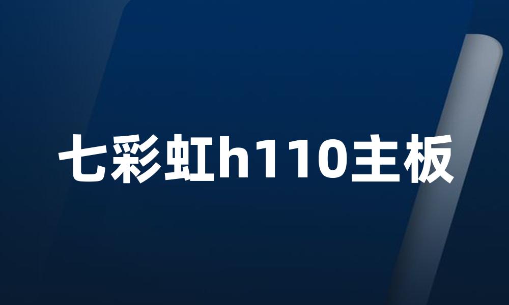 七彩虹h110主板