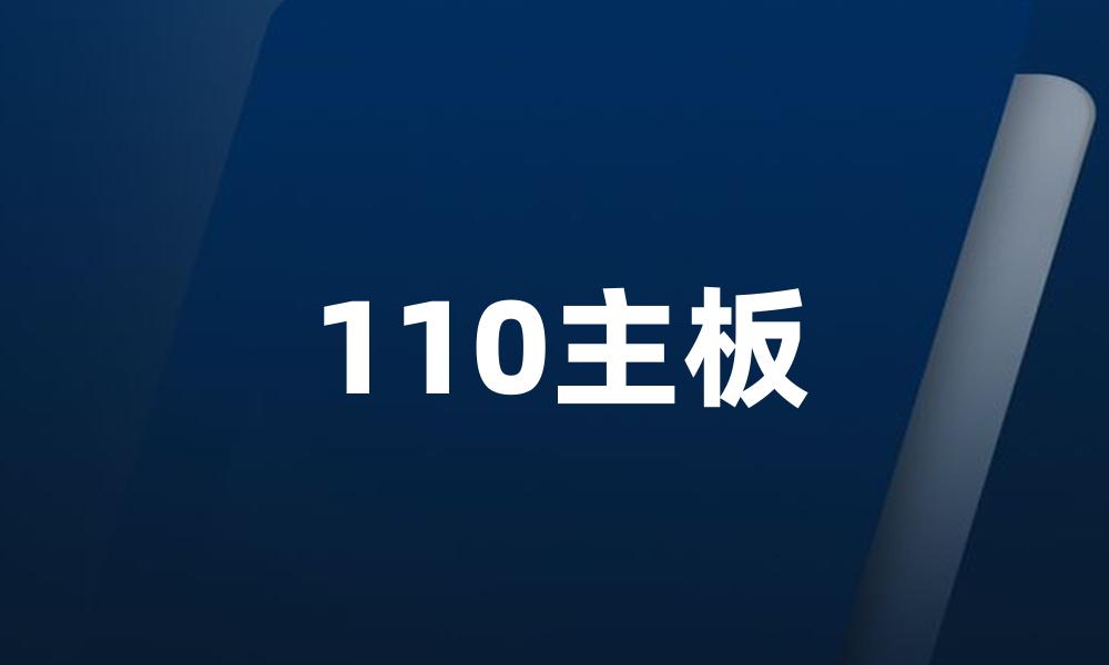 110主板