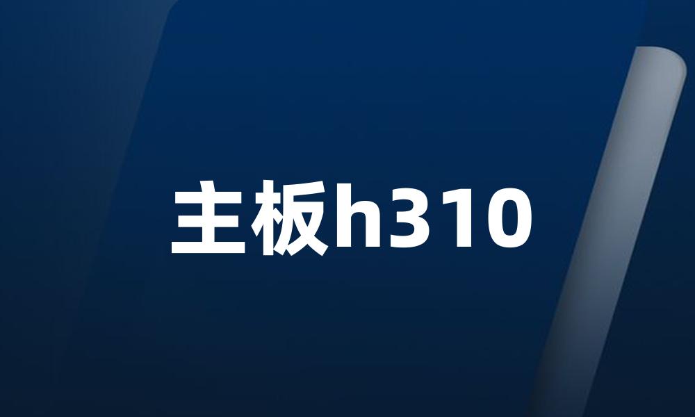 主板h310