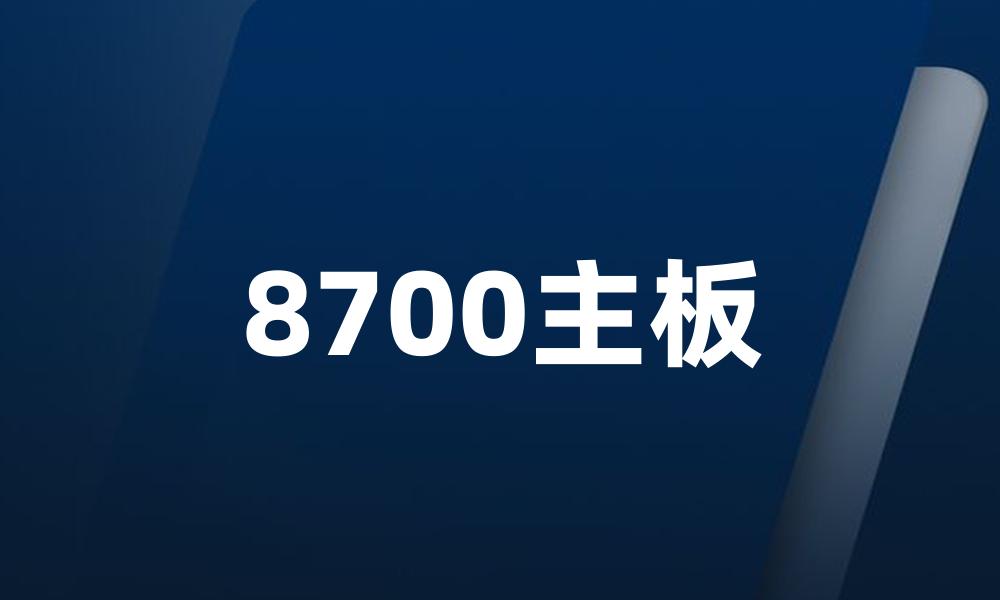 8700主板