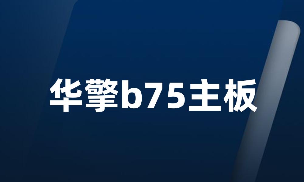 华擎b75主板