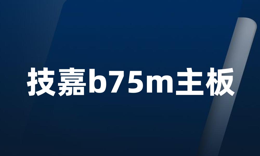 技嘉b75m主板