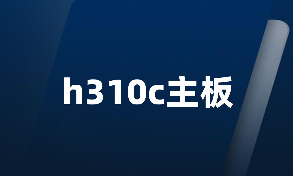 h310c主板