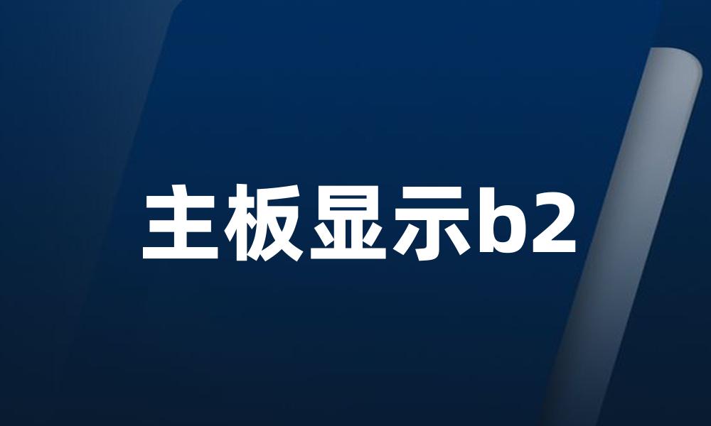 主板显示b2