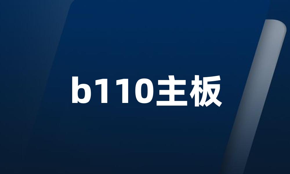 b110主板