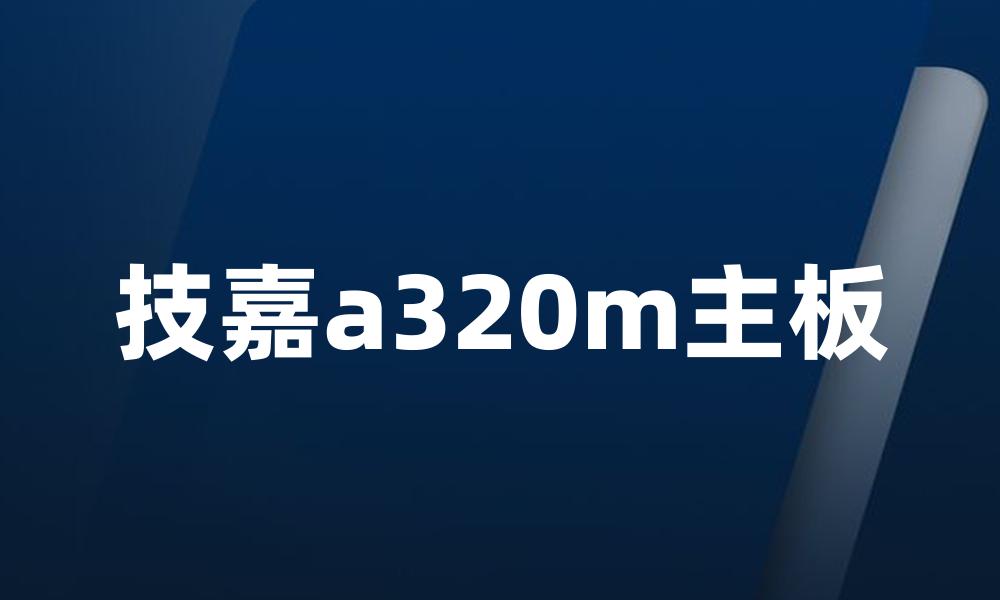 技嘉a320m主板