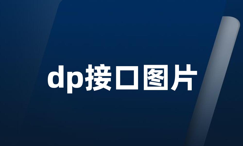 dp接口图片