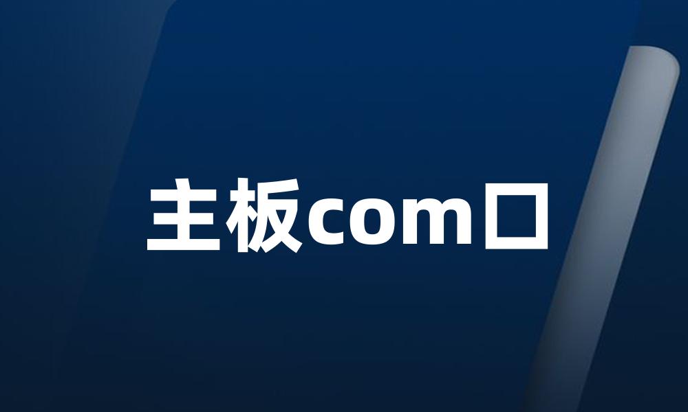 主板com口